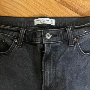 Abercrombie & Fitch Womens Washed Black “The Bagy” low rise